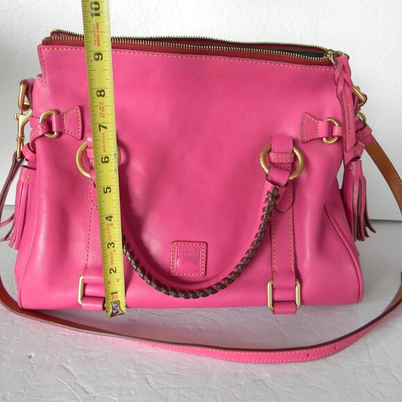 DOONEY & BOURKE FLORENTINE SATCHEL VIOLET (RARE HTF) 12"ACROSS SIZE - Picture 3 of 15